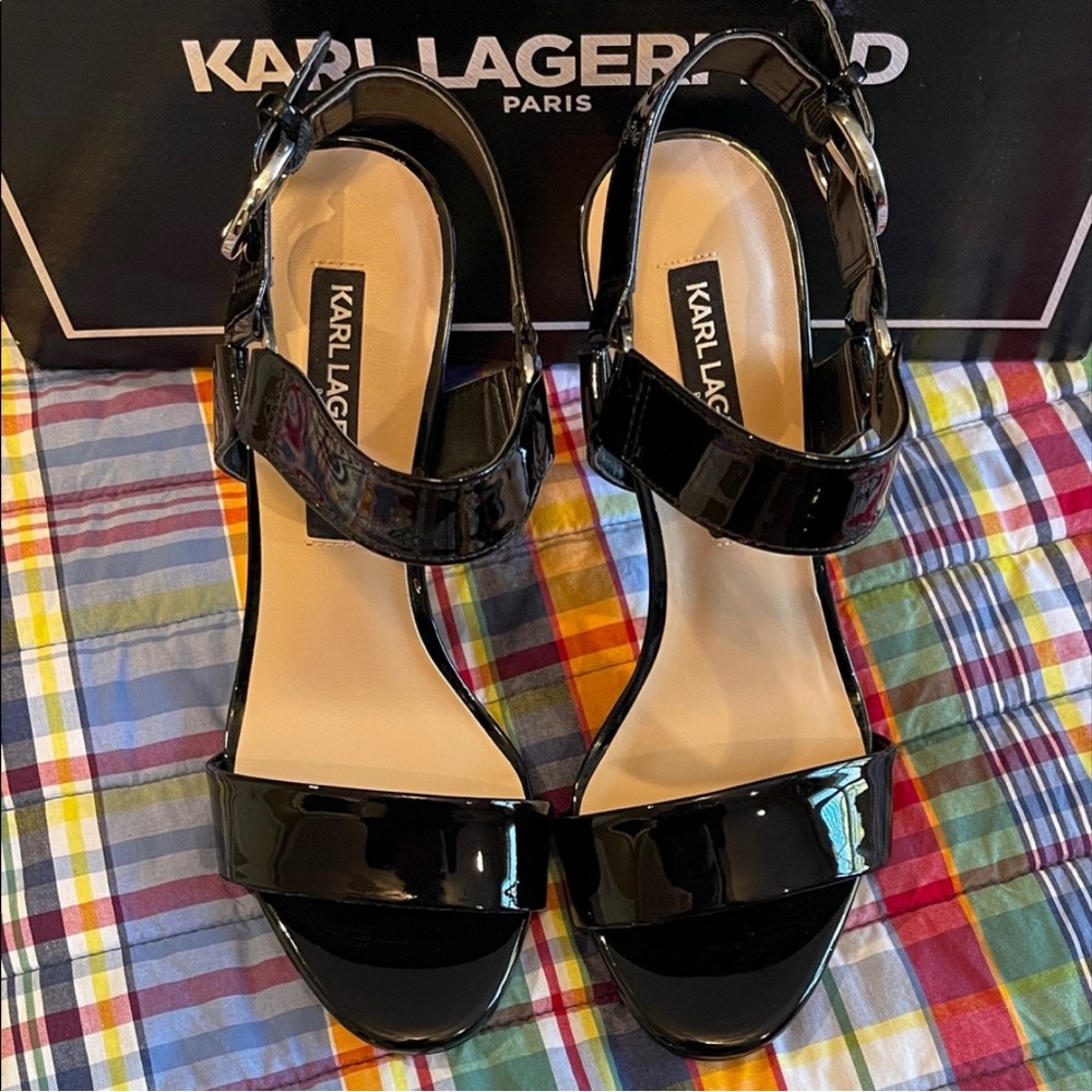NWT 🏷️ Karl Lagerfeld Coeone Black Heels (7.5)